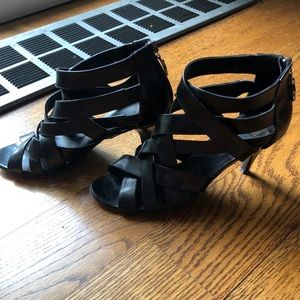 DVF Black strappy sandals